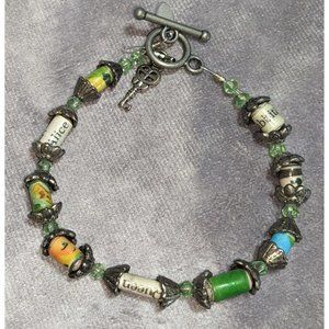 Alice In Wonderland Rolled Scroll Bracelet